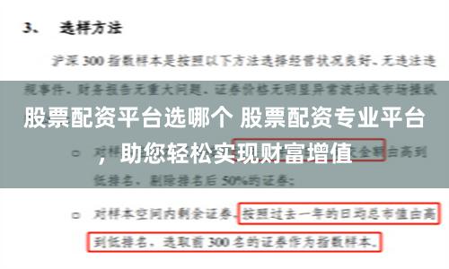 股票配资平台选哪个 股票配资专业平台，助您轻松实现财富增值